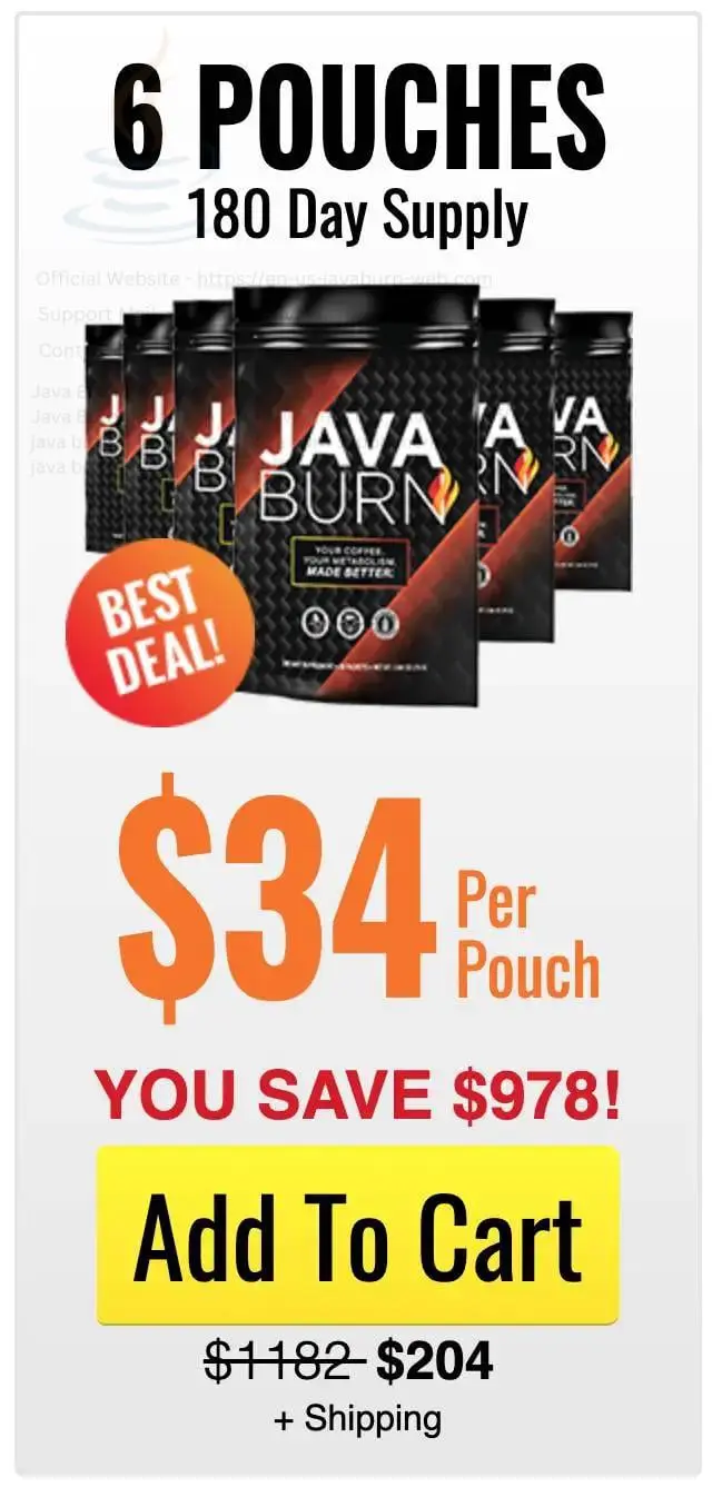 java burn 6 pouch price